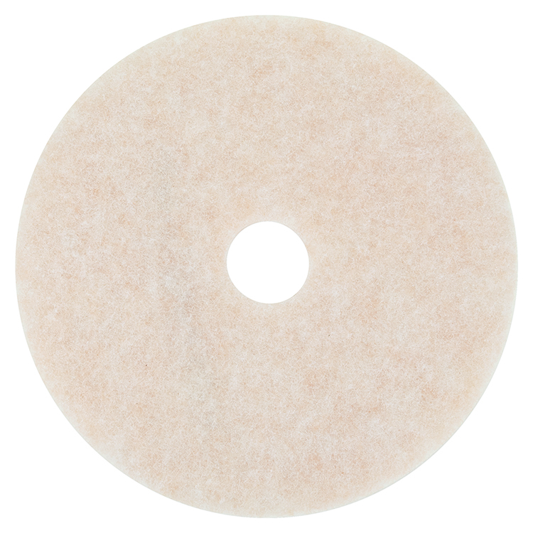 Ultra High-Speed Topline Floor Burnishing Pads 3200, 20" Diameter, White/amber, 5/carton