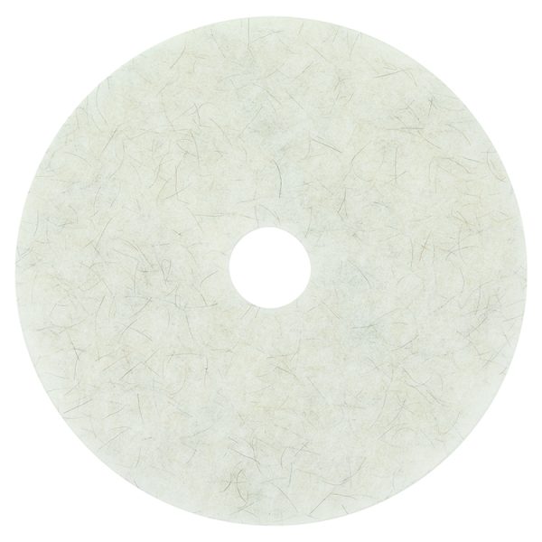 Ultra High-Speed Natural Blend Floor Burnishing Pads 3300, 20" Diameter, White, 5/carton