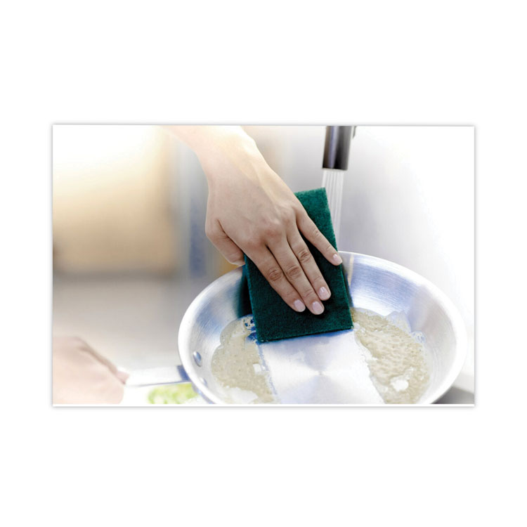 Heavy-Duty Scour Pad, 3.8 X 6, Green, 10/carton - Image 9