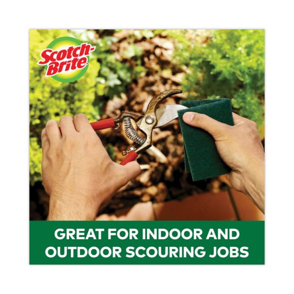 Heavy-Duty Scouring Pad, 3.8 X 6, Green, 5/carton - Image 6