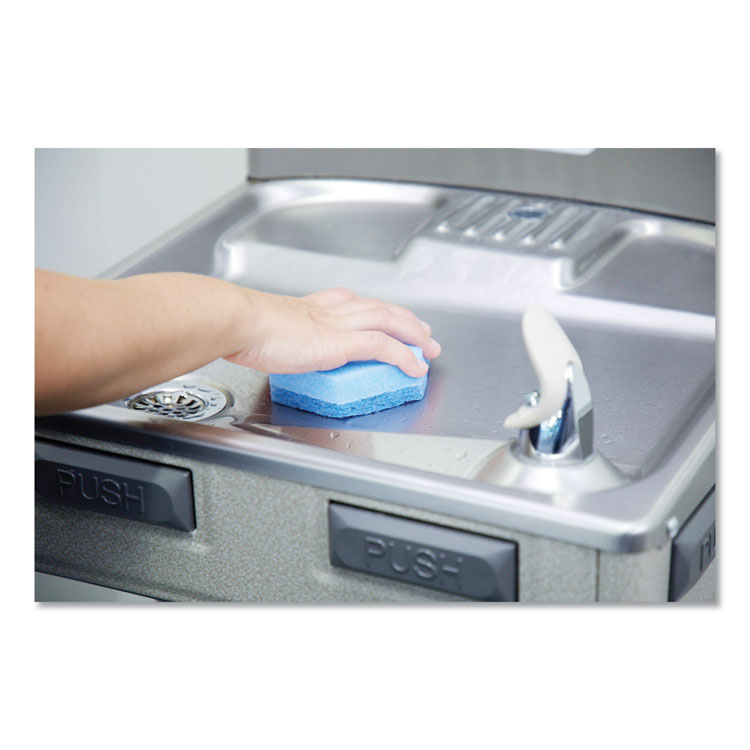 Low Scratch Scour Sponge 3000hex, 4.45 X 3.85, Blue, 16/carton - Image 5