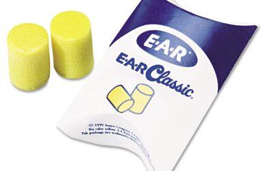 E-A-R Classic Earplugs, Pillow Paks, Cordless, PVC Foam, Yellow, 200 Pairs/Box