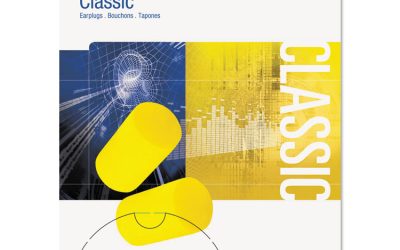 E-A-R Classic Small Earplugs in Pillow Paks, Cordless, PVC Foam, Yellow, 200 Pairs/Box