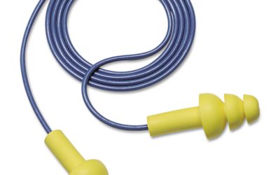 E-A-R UltraFit Earplugs, Corded, Premolded, Yellow, 100 Pairs