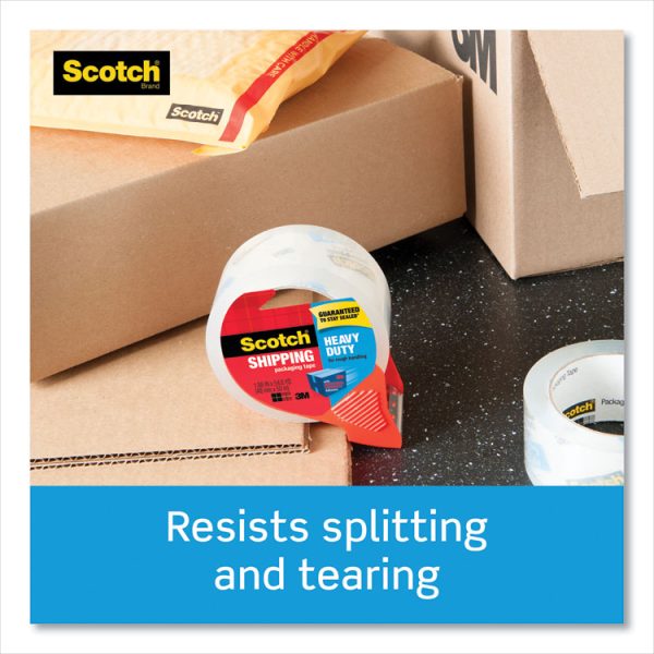 3850 Heavy-Duty Packaging Tape With Dispenser, 3" Core, 1.88" X 54.6 Yds, Clear, 4/pack - Image 6