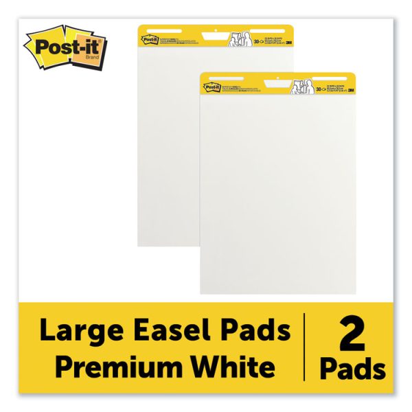 Vertical-Orientation Self-Stick Easel Pads, Unruled, 25 x 30, White, 30 Sheets, 2/Carton - Image 2