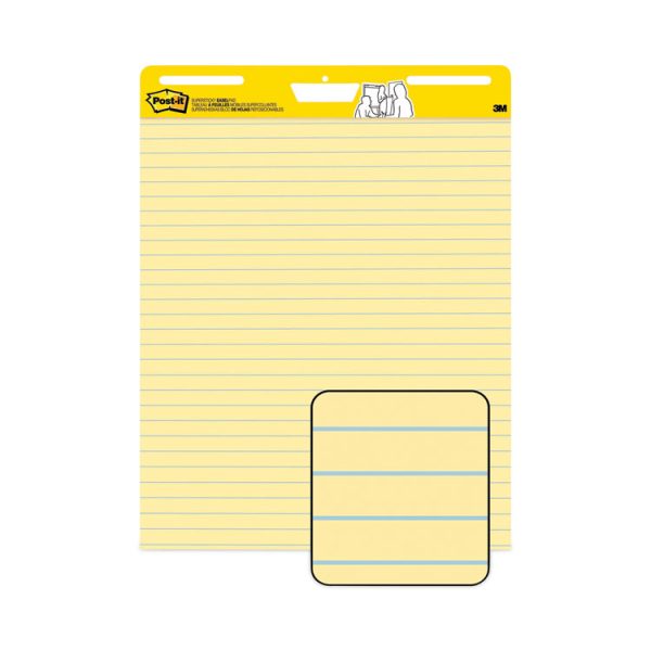 Vertical-Orientation Self-Stick Easel Pad Value Pack, Presentation Format (1.5" Rule), 25 x 30, Yellow, 30 Sheets, 4/Carton - Image 9