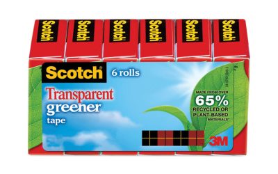 Transparent Greener Tape, 1″ Core, 0.75″ X 75 Ft, Transparent, 6/pack