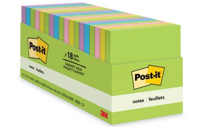 Original Pads in Floral Fantasy Collection Colors, Cabinet Pack, 3″ x 3″, 100 Sheets/Pad, 18 Pads/Pack