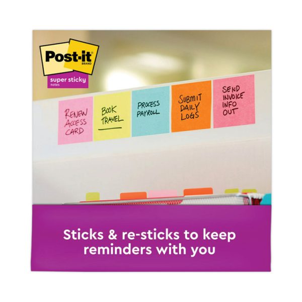 Self-Stick Notes Office Pack, 3" x 3", Supernova Neons Collection Colors, 90 Sheets/Pad, 24 Pads/Pack - Image 3
