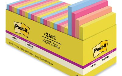 Note Pads in Summer Joy Collection Colors, 3″ x 3″, Summer Joy Collection Colors, 70 Sheets/Pad, 24 Pads/Pack