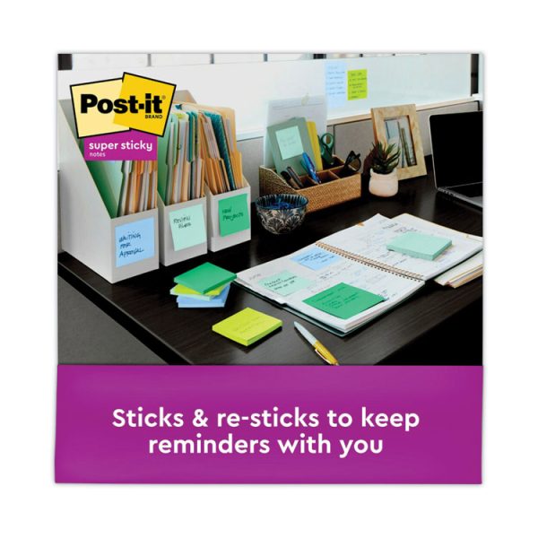 Recycled Notes in Oasis Collection Colors, Cabinet Pack, 3 x 3, 70 Sheets/Pad, 24 Pads/Pack - Image 3