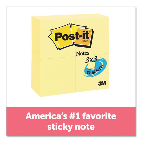 Original Pads in Canary Yellow, Value Pack, 3" x 3", 100 Sheets/Pad, 24 Pads/Pack - Image 4