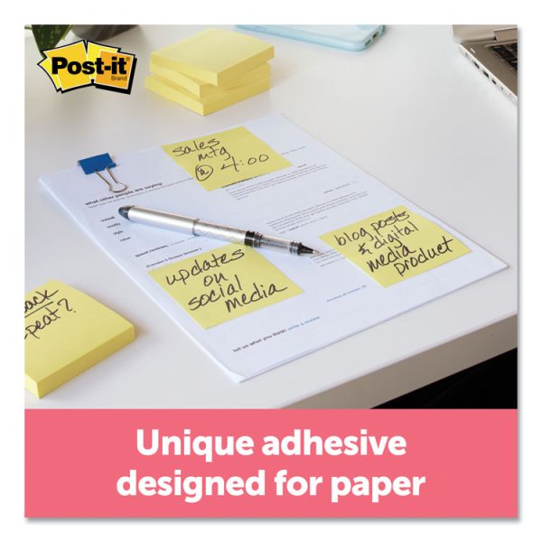 Original Pads in Canary Yellow, Value Pack, 3" x 3", 100 Sheets/Pad, 24 Pads/Pack - Image 2