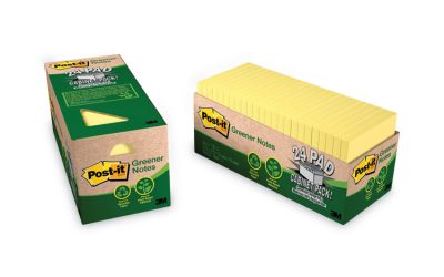 Original Recycled Note Pad Cabinet Pack, 3″ x 3″, Canary Yellow, 75 Sheets/Pad, 24 Pads/Pack
