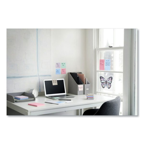 100% Recycled Paper Super Sticky Notes, 3" x 3", Wanderlust Pastels, 70 Sheets/Pad, 24 Pads/Pack - Image 4