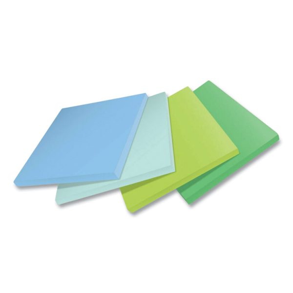 100% Recycled Paper Super Sticky Notes, 3" x 3", Oasis, 70 Sheets/Pad, 24 Pads/Pack - Image 3