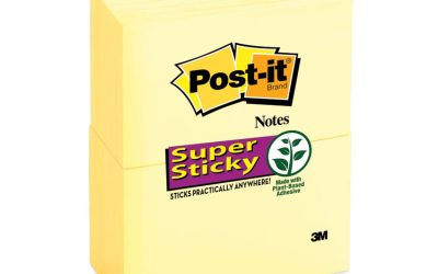Pads in Canary Yellow, 3″ x 5″, 90 Sheets/Pad, 12 Pads/Pack