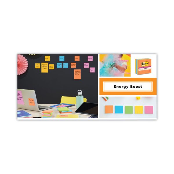 Pads in Energy Boost Collection Colors, Note Ruled, 4" x 6", 45 Sheets/Pad, 24 Pads/Pack - Image 4