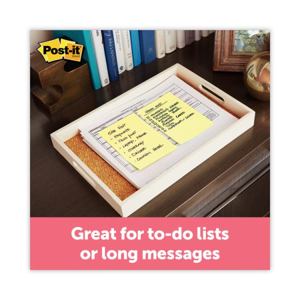 Original Recycled Note Pads, Note Ruled, 4" x 6", Canary Yellow, 100 Sheets/Pad, 12 Pads/Pack - Image 5
