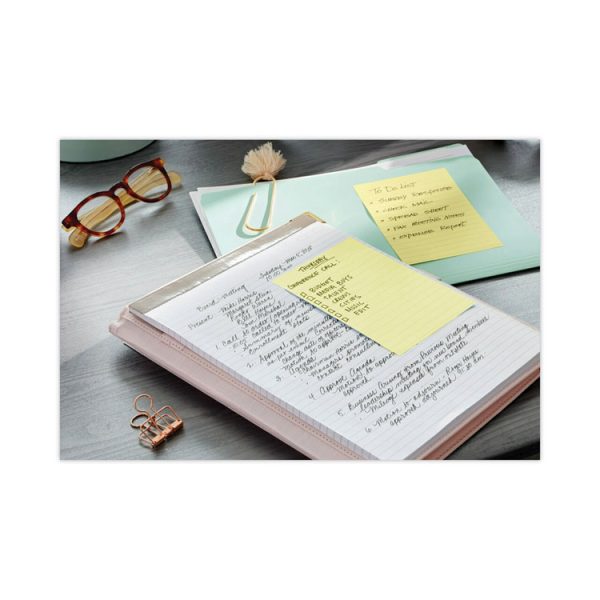Original Recycled Note Pads, Note Ruled, 4" x 6", Canary Yellow, 100 Sheets/Pad, 12 Pads/Pack - Image 2