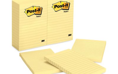 Original Pads in Canary Yellow, Note Ruled, 4″ x 6″, 100 Sheets/Pad, 12 Pads/Pack