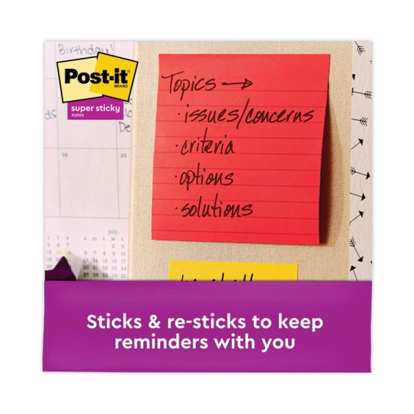 Pads in Playful Primary Collection Colors, Note Ruled, 4" x 4", 90 Sheets/Pad, 6 Pads/Pack - Image 3