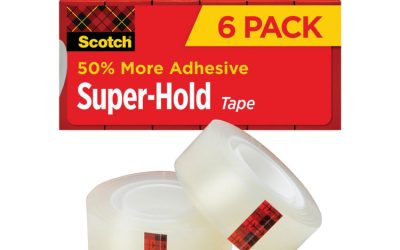 Super-Hold Tape Refill, 1″ Core, 0.75″ X 27.77 Yds, Transparent, 6/pack