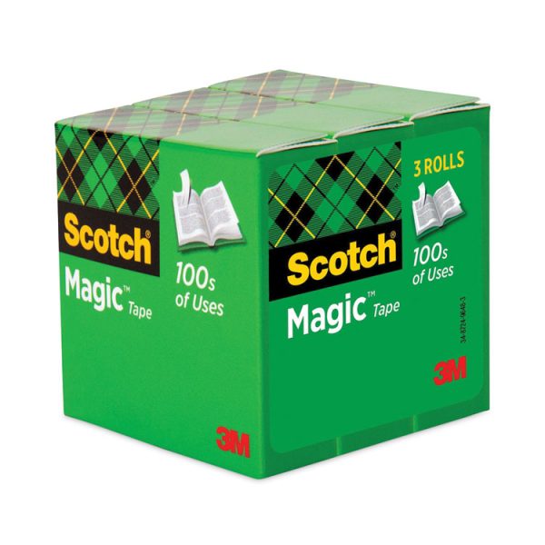 Magic Tape Refill, 3" Core, 1" X 72 Yds, Clear, 3/pack - Image 4