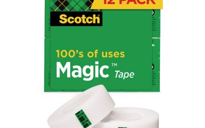 Magic Tape Value Pack, 1″ Core, 0.75″ X 83.33 Ft, Clear, 12/pack