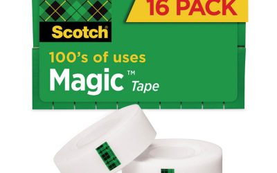 Magic Tape Value Pack, 1″ Core, 0.75″ X 83.33 Ft, Clear, 16/pack