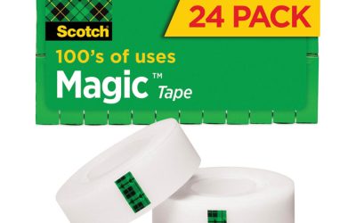 Magic Tape Value Pack, 1″ Core, 0.75″ X 83.33 Ft, Clear, 24/pack