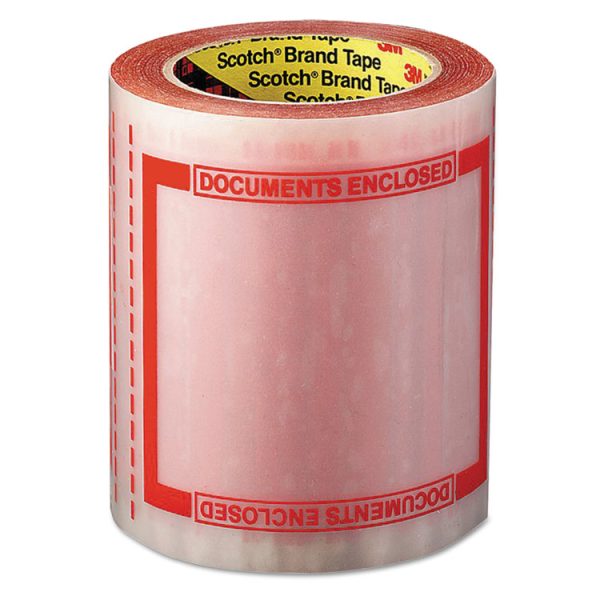 Pouch Tape, 3" Core, 5" X 6", Transparent, Orange Border - Image 4