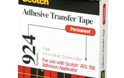 Atg Adhesive Transfer Tape, Permanent, Holds Up To 0.5 Lbs, 0.5″ X 36 Yds, Clear