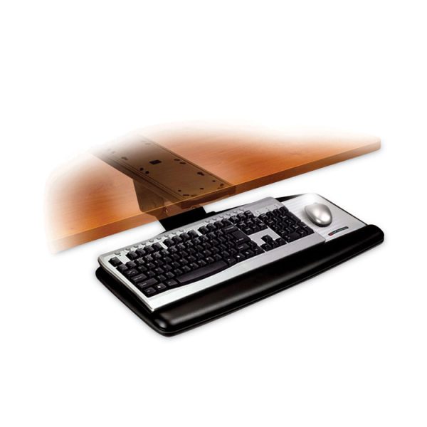 Sit/stand Easy Adjust Keyboard Tray, Standard Platform, 25.5w X 12d, Black - Image 8
