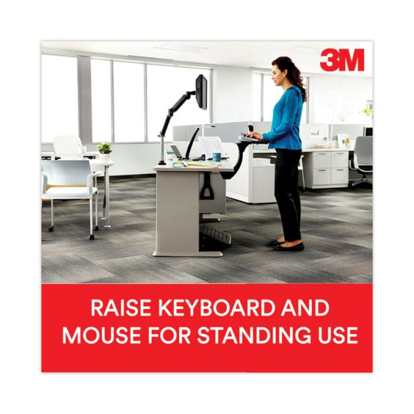 Sit/stand Easy Adjust Keyboard Tray, Highly Adjustable Platform,, Black - Image 5