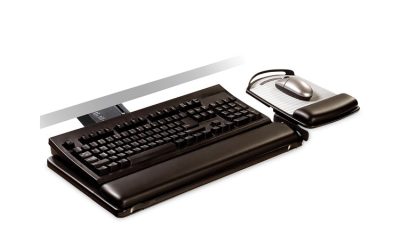 Sit/stand Easy Adjust Keyboard Tray, Highly Adjustable Platform,, Black
