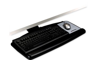 Easy Adjust Keyboard Tray, Standard Platform, 23″ Track, Black