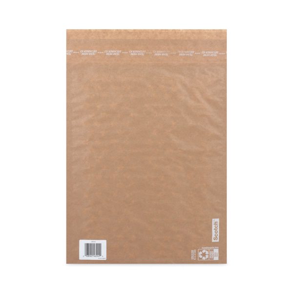 Curbside Recyclable Padded Mailer, #5, Bubble Cushion, Self-Adhesive Closure, 12 x 17.25, Natural Kraft, 100/Carton - Image 2