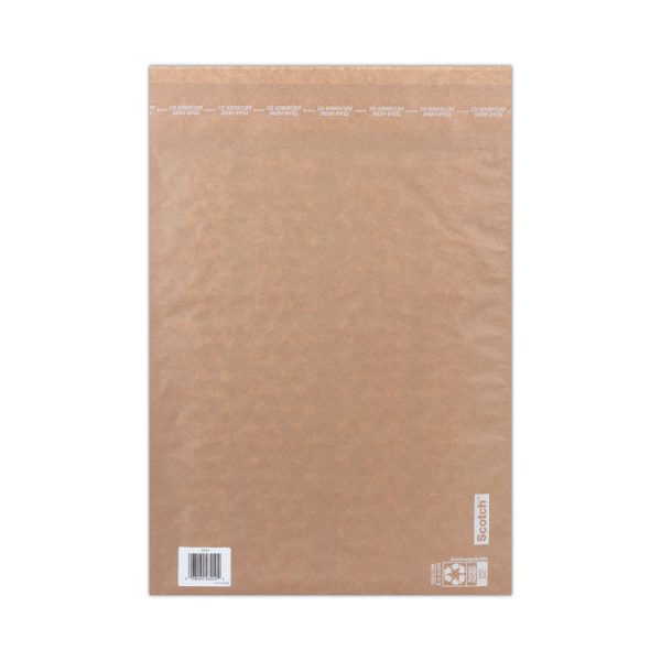 Curbside Recyclable Padded Mailer, #6, Bubble Cushion, Self-Adhesive Closure, 13.75 x 20, Natural Kraft, 50/Carton - Image 2