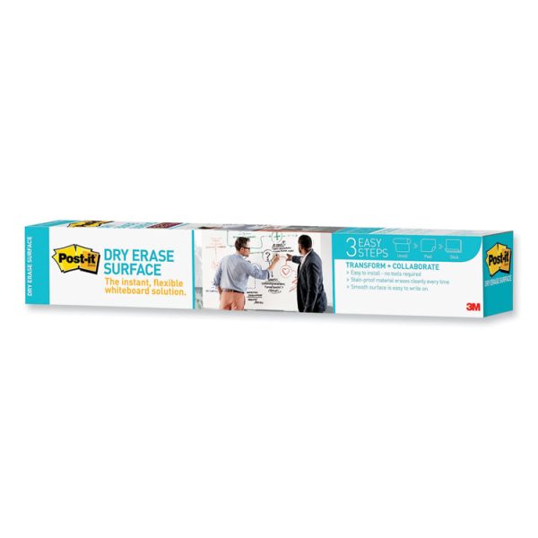 Dry Erase Surface with Adhesive Backing, 36 x 24, White Surface - Image 8