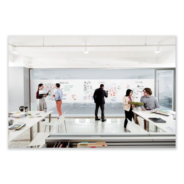 Dry Erase Surface with Adhesive Backing, 36 x 24, White Surface - Image 4
