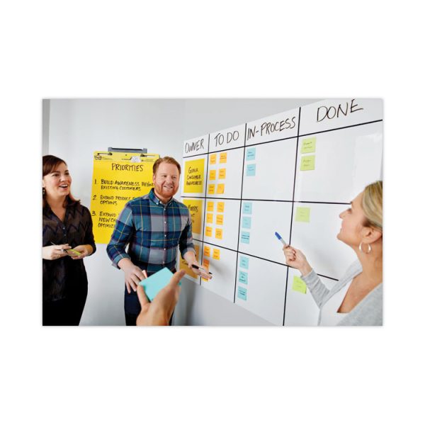Dry Erase Surface with Adhesive Backing, 72 x 48, White Surface - Image 3
