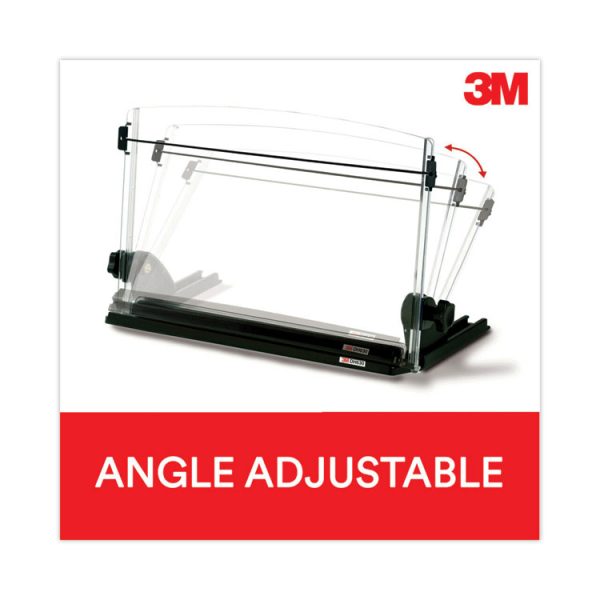 In-Line Adjustable Desktop Copyholder,150 Sheet Capacity, Plastic, Black/clear - Image 5