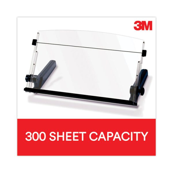 In-Line Freestanding Copyholder, 300 Sheet Capacity, Plastic, Black/clear - Image 2