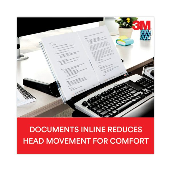 In-Line Freestanding Copyholder, 300 Sheet Capacity, Plastic, Black/clear - Image 3