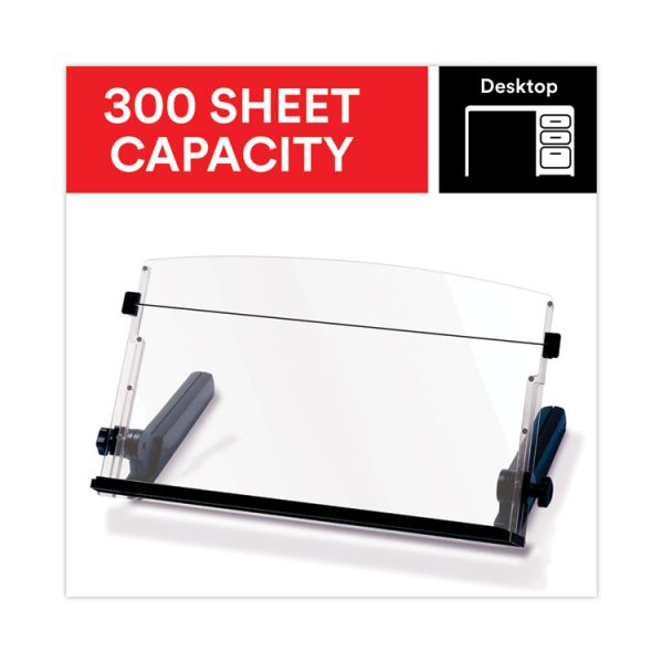 In-Line Freestanding Copyholder, 300 Sheet Capacity, Plastic, Black/clear - Image 9