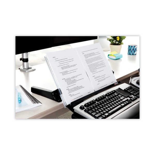 In-Line Freestanding Copyholder, 300 Sheet Capacity, Plastic, Black/clear - Image 10