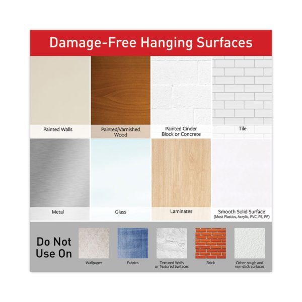 Adhesive Mount Metal Hook, Large, Brushed Nickel Finish, 5 lb Capacity, 2 Hooks and 4 Strips/Pack - Image 9