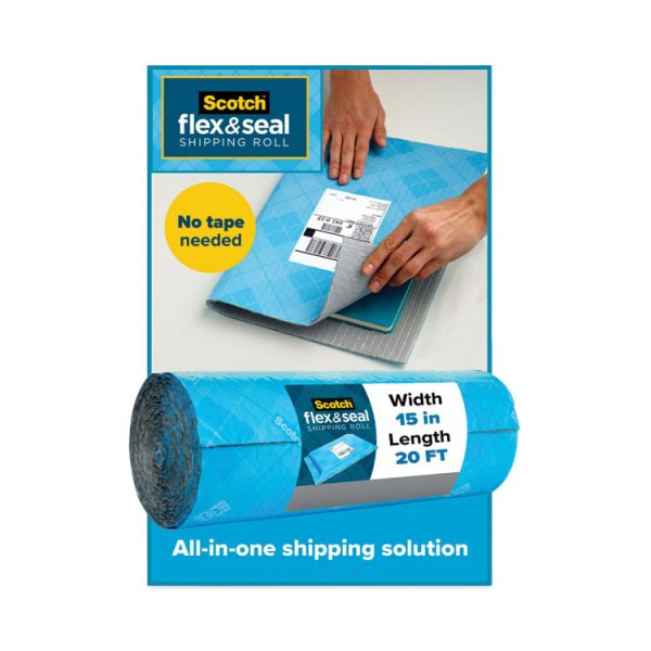 Flex And Seal Shipping Roll, 15" X 20 Ft, Blue/gray - Image 2